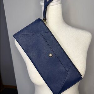 Henri Bendel midnight blue Wristlet Clutch